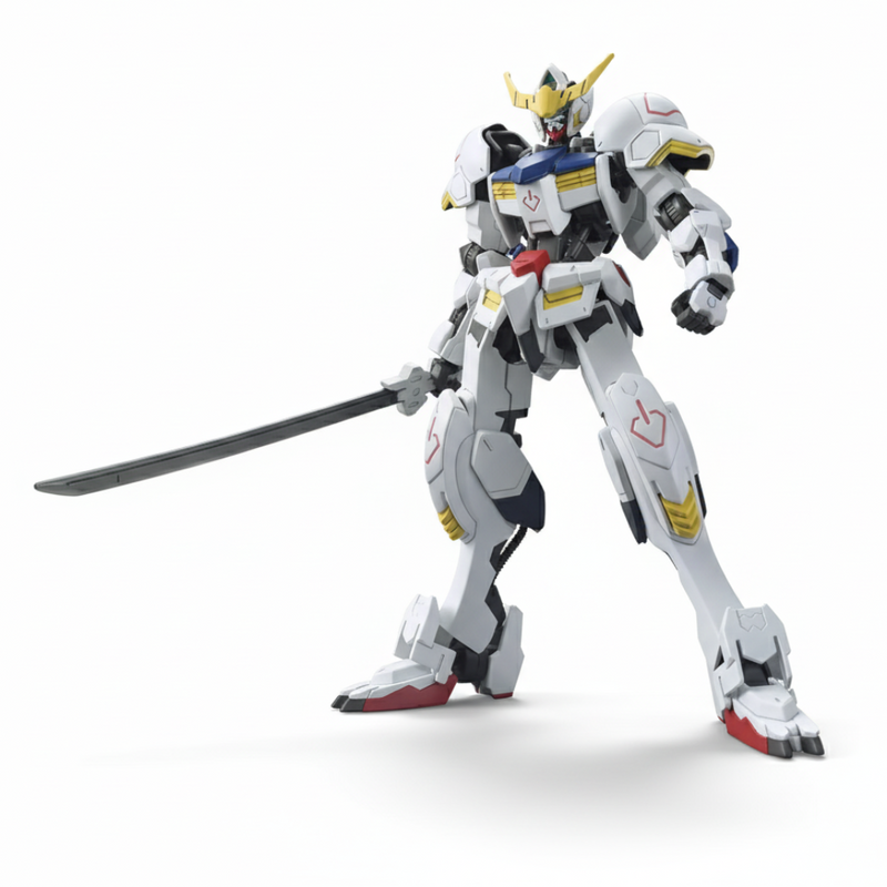 Bandai HG 1/144 ASW-G-08 Gundam Barbatos & Long Distance Transport Booster Kutan Type III – Iron-Blooded Orphans Model Kit